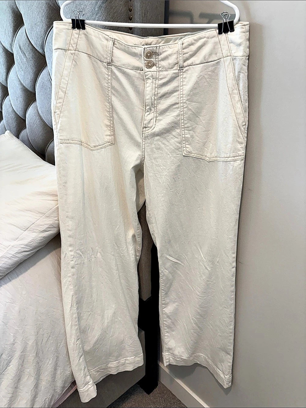Liverpool Wide Leg Pants in Creamy White  16/33